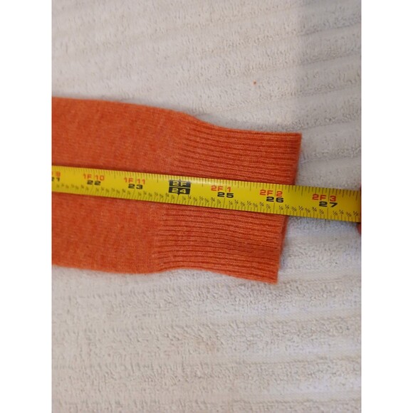 Nougat Womens London Orange Ruched Cropped Shrunken Sweater Lambswool Blend Sz 2 - Picture 14 of 16